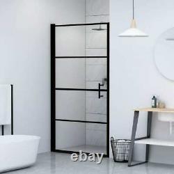 Shower Door Tempered Glass Black Shower Enclosure Panel Bathroom Home Black