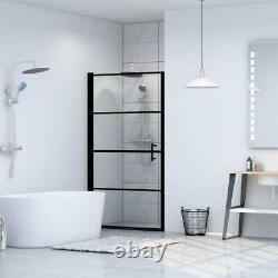 Shower Door Tempered Glass Black Shower Enclosure Panel Bathroom Home Shower