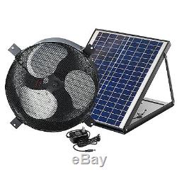 Solar Powered Exhaust Fan AC Power Backup IP68 Waterproof Adjustable Solar Panel