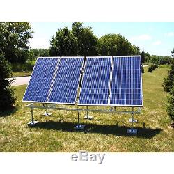 SolarPod Aluminum and Galvanized Steel Black Panels Portable Solar Power Kit