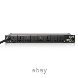 Sound Town 1U AC Power Sequencer with 10 outlets, Aluminum Panel (STPS-A28)
