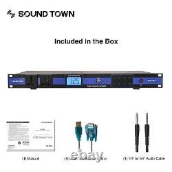 Sound Town 1U AC Power Sequencer with 10 outlets, Aluminum Panel (STPS-A28)