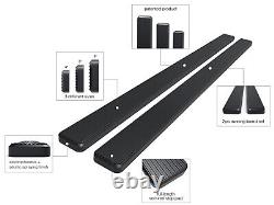Stain Black 4 iBoard Side Step Nerf Bar Fit 19-22 Silverado Sierra Regular Cab