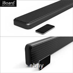 Stain Black 5 iBoard Side Step Nerf Bar Fit 20-22 Jeep Gladiator Crew Cab
