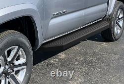 Stain Black 6 iBoard Side Nerf Bar Fit 05-22 Toyota Tacoma Double Cab Crew Cab