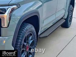 Stain Black 6 iBoard Side Step Nerf Bar Fit 22-23 Toyota Tundra Double Cab