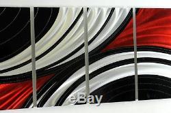 Statements2000 3D Metal Wall Art Panels Black Silver Red Painting by Jon Allen