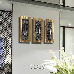 Statements2000 3D Metal Wall Art Panels Modern Gold Black Home Decor Jon Allen