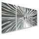 Statements2000 3D Metal Wall Art Panels Modern Silver Accent Decor by Jon Allen