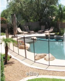 Swimming Pool Safety Fence In Ground Enclosure 4' x 12' Panel Black Sturdy Mesh