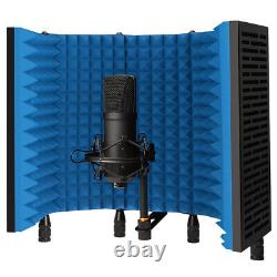 Technical Pro 5-Panel Professional Vocal Microphone Isolation Shield Portable