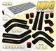 Turbo/Super Charger 2.5 Aluminum Piping Kit + Fmic Front Mount Intercooler Blk