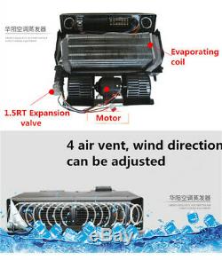 Universal Underdash AC Evaporator 12V Heat & Cool Air Conditioner Compressor-USA