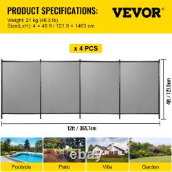 VEVOR Swimming Pool Security Fence Pool Fence 4'12/48/72/96' & 4'12' Door