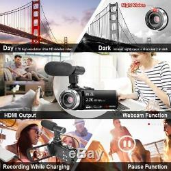 Video Camera Camcorder With Microphone Vlogging Camera Youtube Camera Recorder 2