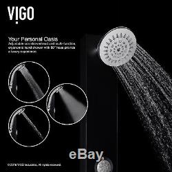Vigo Callaway Satin Finish Aluminum Shower Massage Panel Black