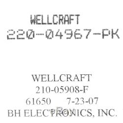Wellcraft Boat Helm Switch Panel 025-4082 210 Black Silver Aluminum
