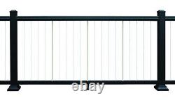 Williams 36 x 6' Black Powder Coated Aluminum Vertical Cable Railing Deck Panel