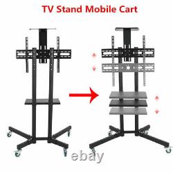 Ysoo Mobile TV Cart for 32 to 65 LCD LED Plasma Flat Panel Stand with Wheels